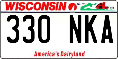 WI license plate 330NKA