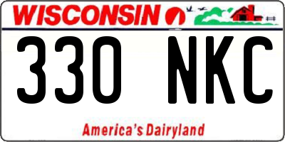 WI license plate 330NKC