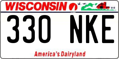 WI license plate 330NKE