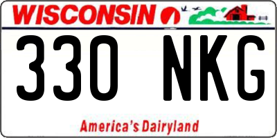 WI license plate 330NKG