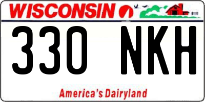 WI license plate 330NKH