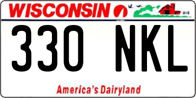 WI license plate 330NKL