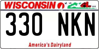 WI license plate 330NKN