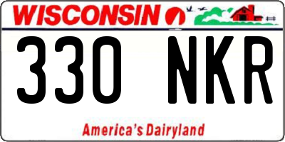 WI license plate 330NKR