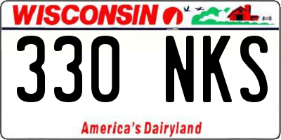 WI license plate 330NKS