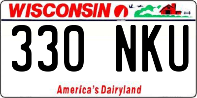 WI license plate 330NKU