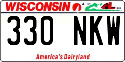 WI license plate 330NKW