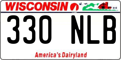WI license plate 330NLB