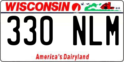 WI license plate 330NLM