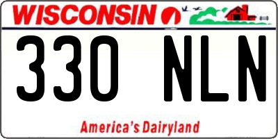 WI license plate 330NLN