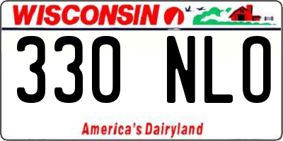 WI license plate 330NLO