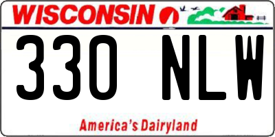 WI license plate 330NLW