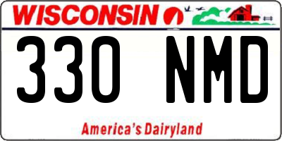 WI license plate 330NMD