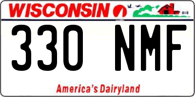 WI license plate 330NMF
