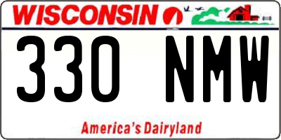 WI license plate 330NMW