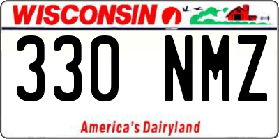 WI license plate 330NMZ