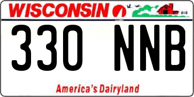 WI license plate 330NNB