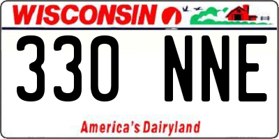 WI license plate 330NNE