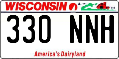 WI license plate 330NNH