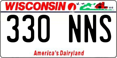 WI license plate 330NNS