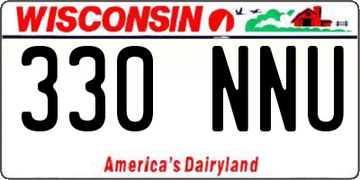 WI license plate 330NNU