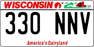 WI license plate 330NNV