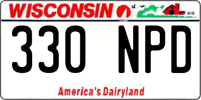 WI license plate 330NPD