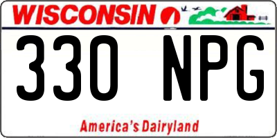 WI license plate 330NPG