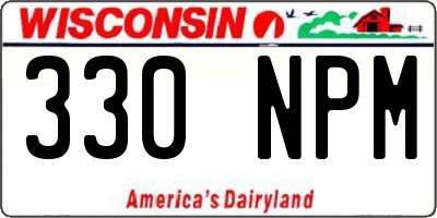 WI license plate 330NPM