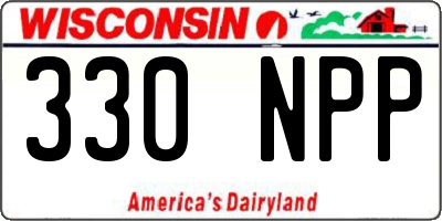 WI license plate 330NPP