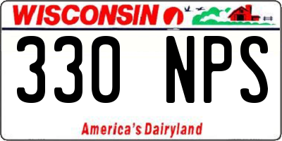 WI license plate 330NPS