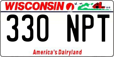WI license plate 330NPT