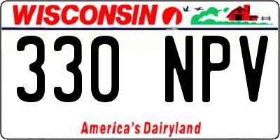 WI license plate 330NPV