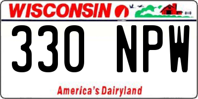 WI license plate 330NPW