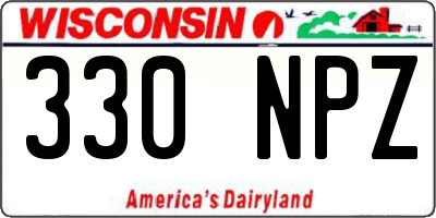 WI license plate 330NPZ