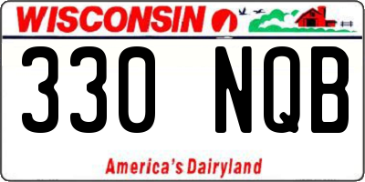 WI license plate 330NQB