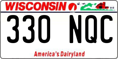 WI license plate 330NQC