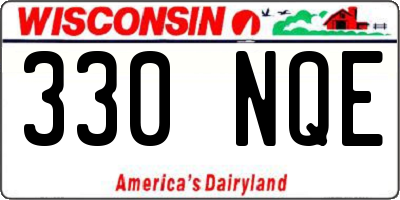 WI license plate 330NQE