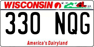 WI license plate 330NQG