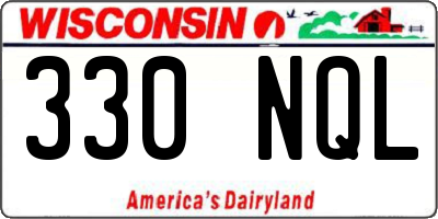 WI license plate 330NQL