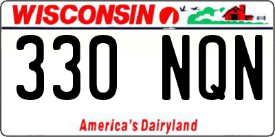 WI license plate 330NQN