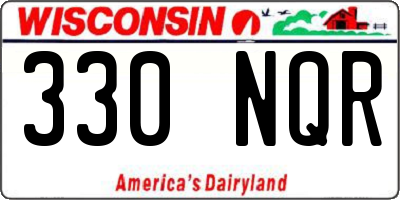 WI license plate 330NQR
