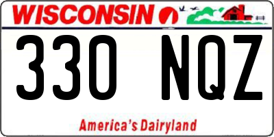 WI license plate 330NQZ