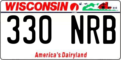 WI license plate 330NRB