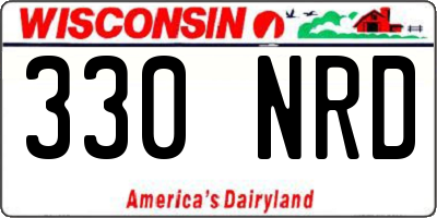 WI license plate 330NRD