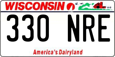 WI license plate 330NRE