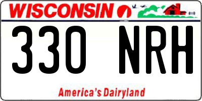 WI license plate 330NRH