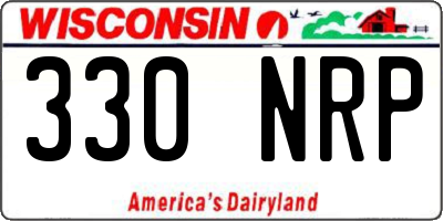 WI license plate 330NRP