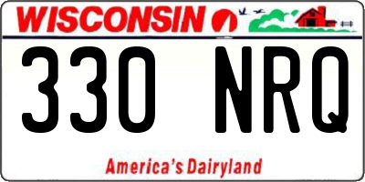 WI license plate 330NRQ