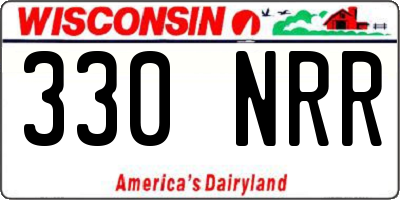 WI license plate 330NRR
